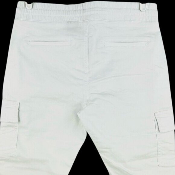 Tag Blue Women's Stretch Pull-on White Lightweight Cargo Capri Pants Size 10 NWT - Picture 4 of 12